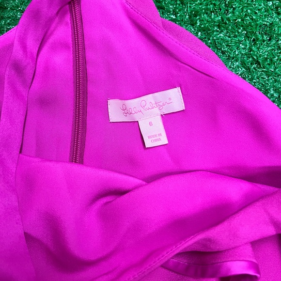 Lilly Pulitzer sz 6 Pink Off the Shoulder Lonf Sleeve Mini Dress - Picture 2 of 2